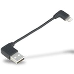 SKS GERMANY COMPIT Kabel pour iPhone Lightning, câble Recharge Court avec fiche coudée (Accessoire pour système COMPIT, pour recharger avec powerbank COM/Unit, Pratique et Discret) Taille Unique Noir