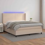 Sommier � lattes de lit matelas LED Cappuccino 180x200 cm