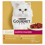 Purina Gourmet Gold Lot de 8 Chats Double Plaisanterie 85 g