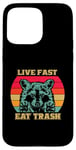 iPhone 15 Pro Max Sunset Raccoon Live Fast Eat Trash And Get Hit By A Car Case