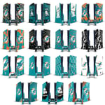 OFFICIAL NFL MIAMI DOLPHINS VINYL SKIN FOR SONY PS5 SLIM DISC EDITION BUNDLE