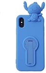 HQ-CLOUD Coque Compatible avec iphone 6/7 /8,Coque Lilo et Stitch Tête en Gel Silicone pour Iphone 6/7/8 (Bleu)