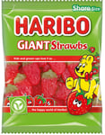 Haribo Giant Strawbs - Jordgubbe Vingummi 140 gram