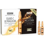 Soins ciblés Isdin  Isdinceutics Flavo-c Mélatonine + Ultraglican 10 + 10 Ampoules