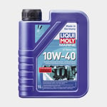 Liqui Moly Delsyntetisk olja till 4-takt inom- & utombordare Marine 4T Motor Oil 10W-40, för bensin- dieselmotorer, ACEA A3/B4/E7 API CI-4/SL Volvo VDS-3, 1 liter