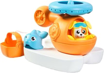 Splash & Rescue Helicopter Water Spinning Bath Floating Toy with Squirting Pilo