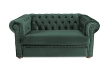 CHESTERFIELD DELUXE bäddsoffa 2-sits Mörkgrön - Bäddsoffor