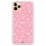 Personalaizer Coque pour iPhone 11 Pro Max - Hello Kitty Patron Sobre Rosa