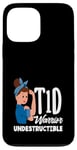 Coque pour iPhone 13 Pro Max Sensibilisation au diabète de type 1 Guerrier T1D indestructible