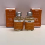 2x REN Clean Skincare Ready Steady Glow Daily AHA Tonic 2x15ml 30ml