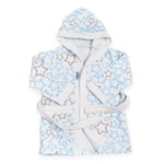 Ti TIN, Peignoir de bain pour Bébé, Taille 0 à 1 an | Sortie de bain Douce, Confortable et Absorbante - 90% coton, 10% polyester - Tissu Éponge - Motif Étoile - Couleur Bleu - 340g/m²