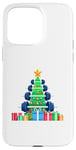 Coque pour iPhone 15 Pro Max Christmas Tree Haltère Poids Haltérophile Gymnase