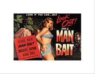 Wee Blue Coo Advert Movie Film Man Bait Diana Dors Picture Wall Art Print