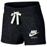 Nike Women's Sportswear Gym Vintage Shorts, Black/Sail, S