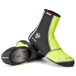 GEWAGE Couvre-chaussures de vélo, unisexes, pour garder au chaud avec bandes réfléchissantes, pour VTT et vélo de route (vert fluorescent, taille S)