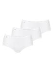 Sloggi SLOGGI White Basic Midi Knickers 3 Pack 8 female