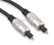 Supreme 0.5m Digital Optical Cable Audio Lead Gold Plated Metal Toslink Plugs 