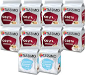 Tassimo Costa Coffee Bundle - Costa Americano/Milk Creamer - 10 Packs (128 Drink