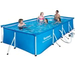 Kit Piscine hors sol tubulaire BESTWAY - Steel Pro™ - 400 x 211 x 81 cm - Rectangulaire (Livrée avec une pompe de filtration)