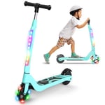 SISIGAD Electric Scooter for Kids Ages 6-12, Kids Electric Scooter with Adjustable Height, Teen Scooter with Light Up Wheels, Max Range 4KM and 10km/h Speed, Scooter for Kids Boy Girls,Best Gift