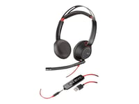 Poly Blackwire 5220 - 5200 Series - micro-casque - sur-oreille - filaire - USB, jack 3,5mm