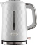 Daewoo Honeycomb Collection, 1.7 Litre Kettle, Fast Boil, Easy White 