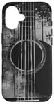 Coque pour iPhone 16 Guitare acoustique, vintage, vieilli, musique rock & roll