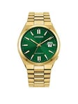 Citizen Tsuyosa Watch (Green/Gold), Gold, Men