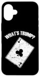 Coque pour iPhone 16 Plus Qu'est-ce que Trump? Euchre Jeu de cartes