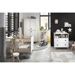 Chambre bébé trio oslo - Lit 120x60 + Commode a langer 2 tiroirs étoiles + Armoire 3 portes Sauthon