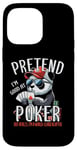 Coque pour iPhone 14 Pro Max Poker Panda Jeu de cartes à jouer Panda