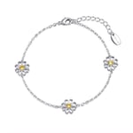 Crystal Daisy Anklet Created with Zircondia® Crystals by Philip Jones