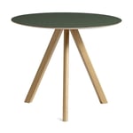 HAY CPH20 2.0 matbord o90 cm Green linoleum-lacquered oak