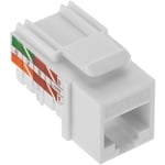 Pack 6 unités connecteur Keystone RJ45 Cat.6A utp femelle vers TB110 blanc