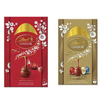 Lindt Lindor Milk Chocolate Easter Egg Large, 260 g - Contains Milk Chocolate Truffles with a Smooth Melting Filling - Easter Gift & Lindor Assorted Chocolate Easter Egg Medium