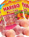 24 st Haribo Peaches Melba - Sockrade Vingummi 80 gram - Hel Låda