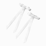 Claire's White Mini Hair Bow Clips - 2 Pack