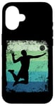 Coque pour iPhone 16 Joueur de volleyball vintage homme femme beach volley ball