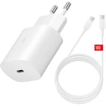 Chargeur Rapide Usb-C 25W, Type Ta-800, Câble Long Original 1,80M Pour Samsung Galaxy A34, A14, A54, A23, A33 - S23, S23 Ult[n931]