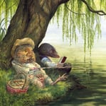 Wind in the Willows ~ Lounging About ~ Fishing ~ Blank Card ~ Ratty & Mole