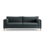 Habitat Newington Fabric 4 Seater Sofa - Charcoal Ash Leg