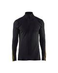 4796-1075 Flamskyddad underställströja half-zip, 78% merinoull