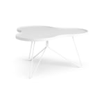 Swedese Flower mono table 84x90 cm H45 cm Ash White glazed