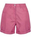 Regatta Womens Pemma Organic Coolweave Cotton Summer Shorts - Purple - Size 20 UK