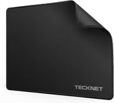 TECKNET Tapis de Souris, 27x21 cm Tapis de Souris Gamer Mousepad avec Base en Caoutchouc Imperméable et Antidérapante pour PC Bureau, Travail, Jeux, Ordinateur Portable, Ordinateur, Maison-Noir