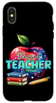 Coque pour iPhone X/XS Conception de livres Apple Pencil Blessed Teacher