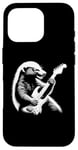 Coque pour iPhone 16 Pro Honey Badger Jouant Guitare Électrique Rock Star Guitariste