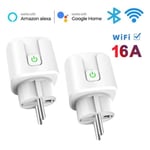 INTERRUPTEUR 2PCS Prise Connectée Wifi Intelligente PRUMYA 16A Compatible avec Android iOS Amazon Alexa Google Home Assistant