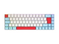 CHERRY MX MX-LP 2.1 - Clavier - compact - backlit - sans fil - USB, 2.4 GHz, Bluetooth 5.2 - QWERTZ - Allemand - commutateur : CHERRY MX Low Profile RGB Speed - blanc