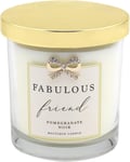 Fabulous Friend Pomegranate Noir Boutique Jar Candle with Bow Embellishment